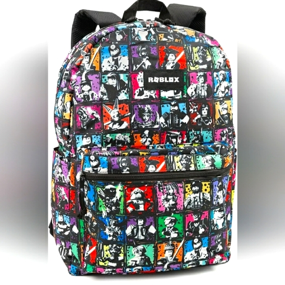 Roblox Kids Teen School Backpack 17” Character Print Black new with tags - Picture 2 of 10